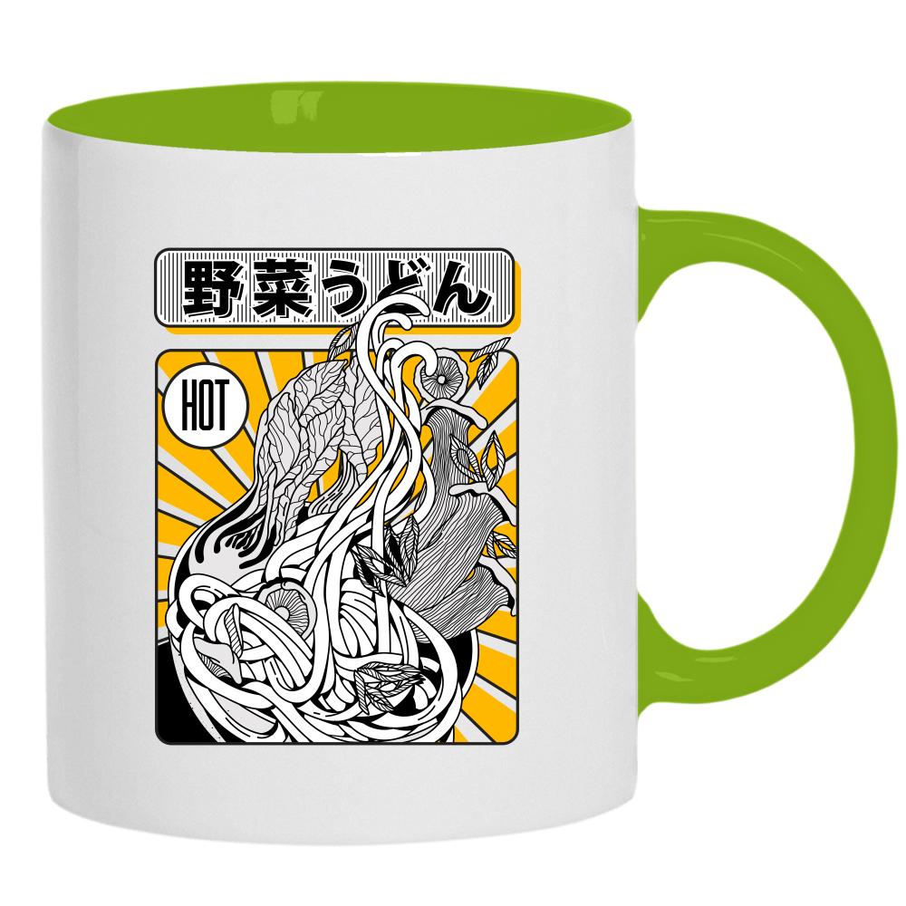 Ramen 3 kubek ucho kolor kolor zielony