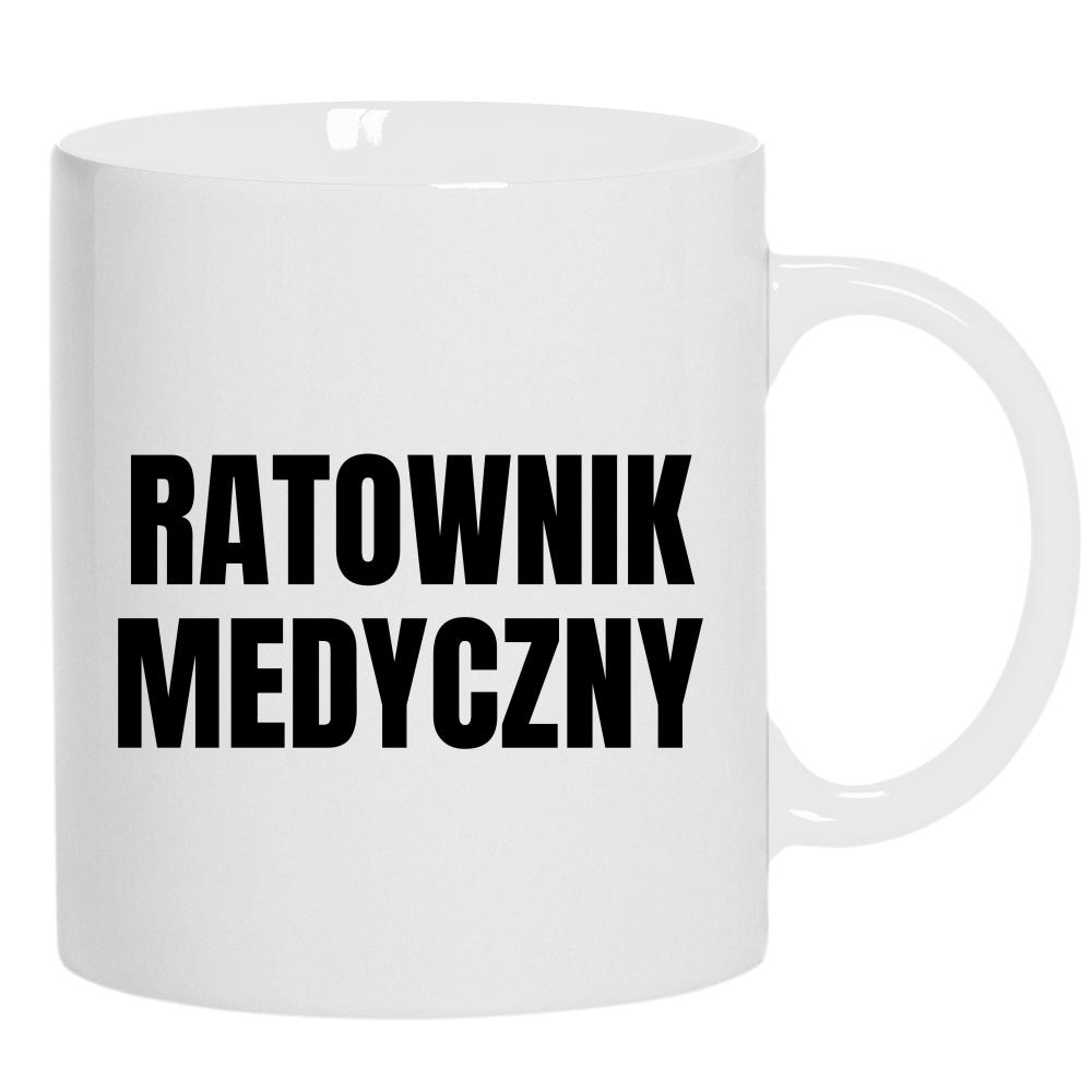Ratownik Medyczny kubek ucho kolor kolor biały