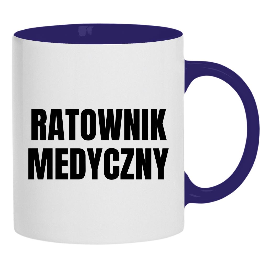 Ratownik Medyczny kubek ucho kolor kolor navy