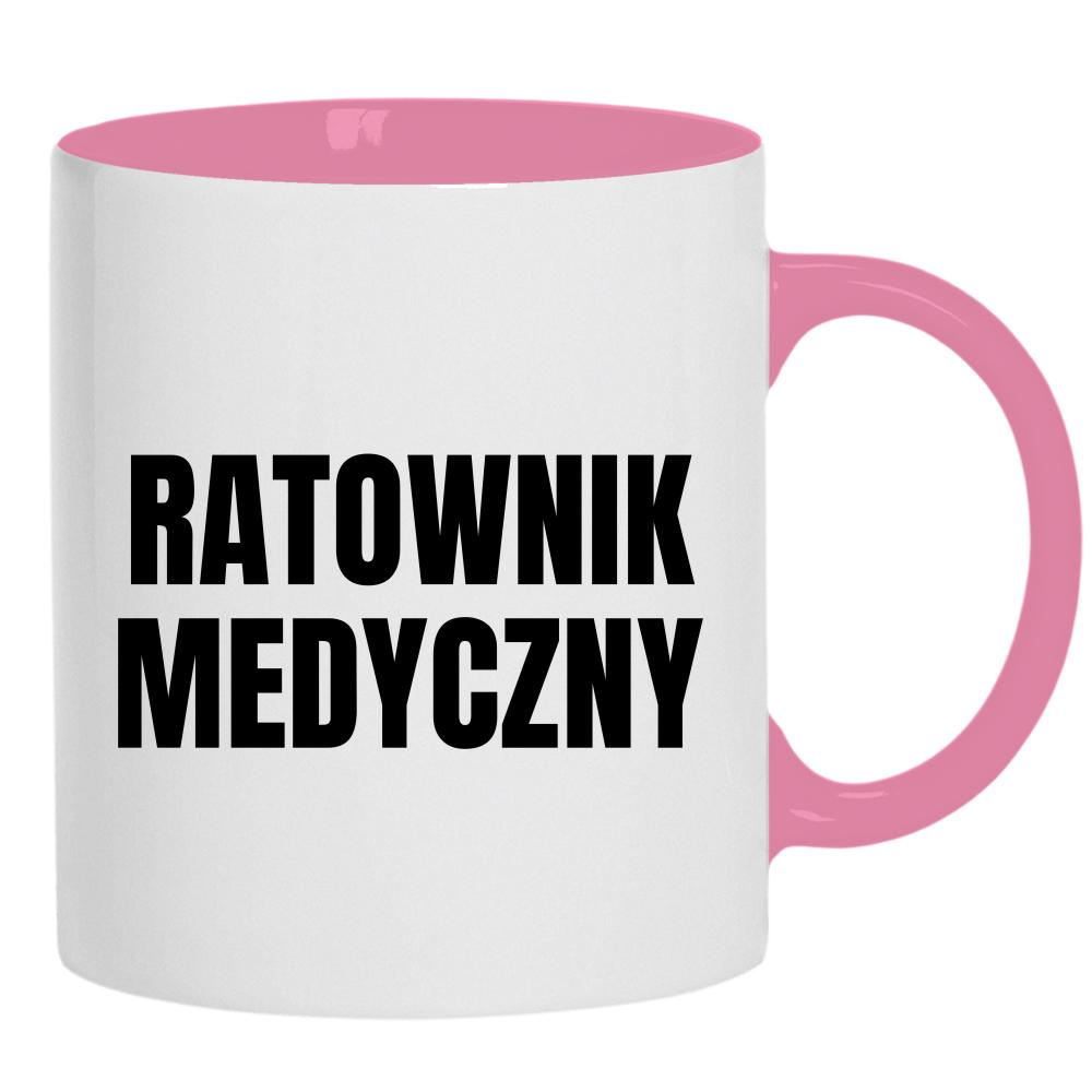 Ratownik Medyczny kubek ucho kolor kolor różowy