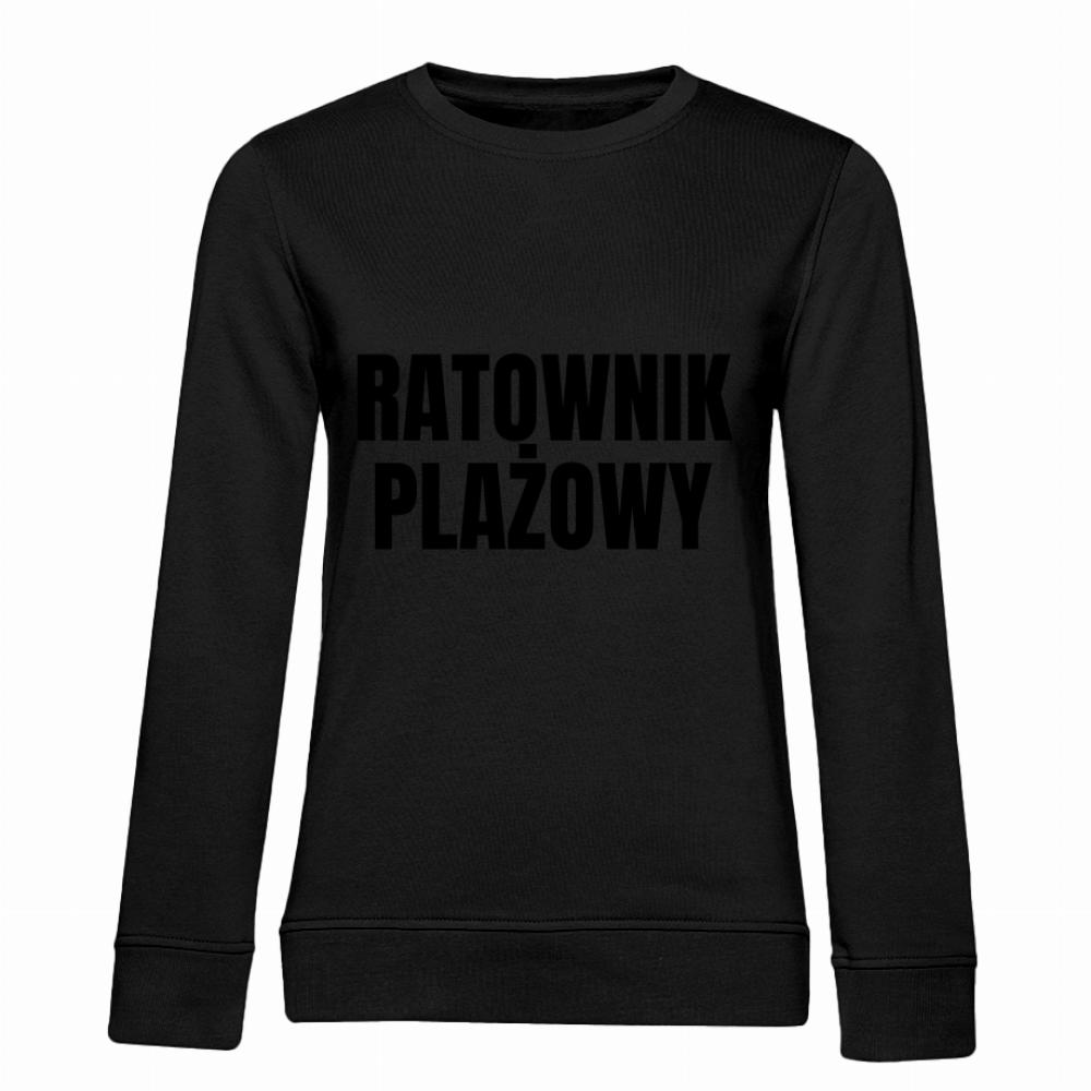 Ratownik Plażowy bluza damska bez kaptura kolor czarnyy