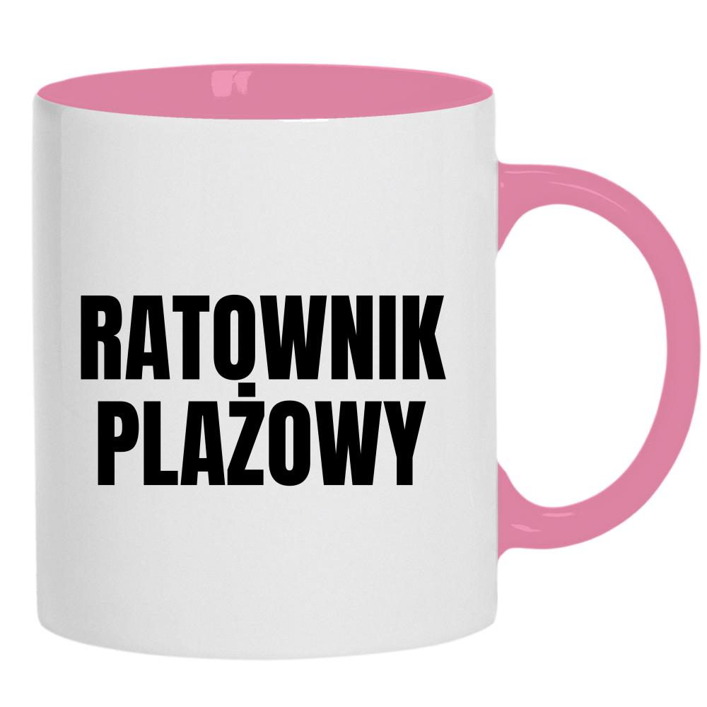 Ratownik Plażowy kubek ucho kolor kolor różowy