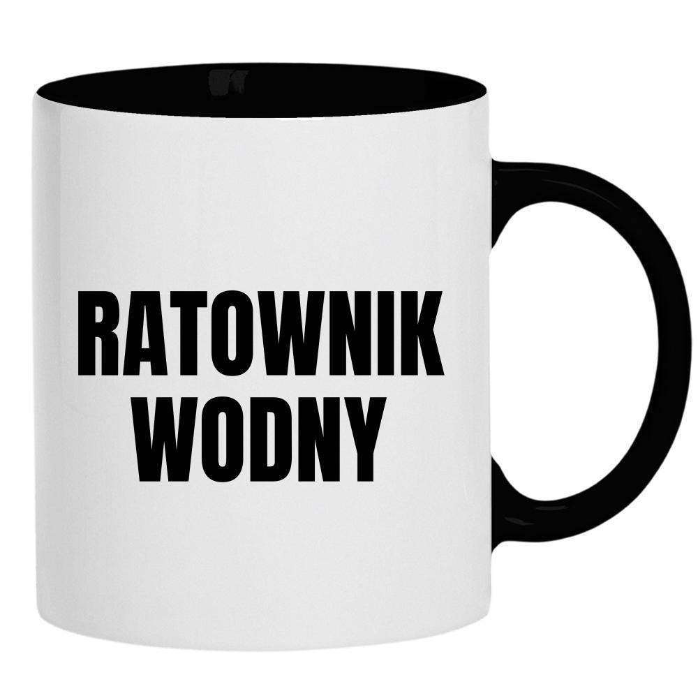 Ratownik Wodny kubek ucho kolor kolor czarnyy