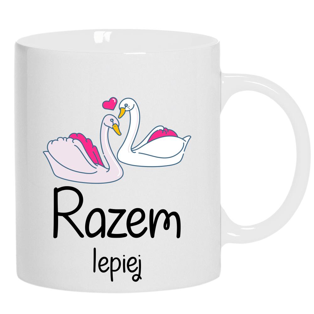 Razem lepiej kubek ucho kolor kolor biały