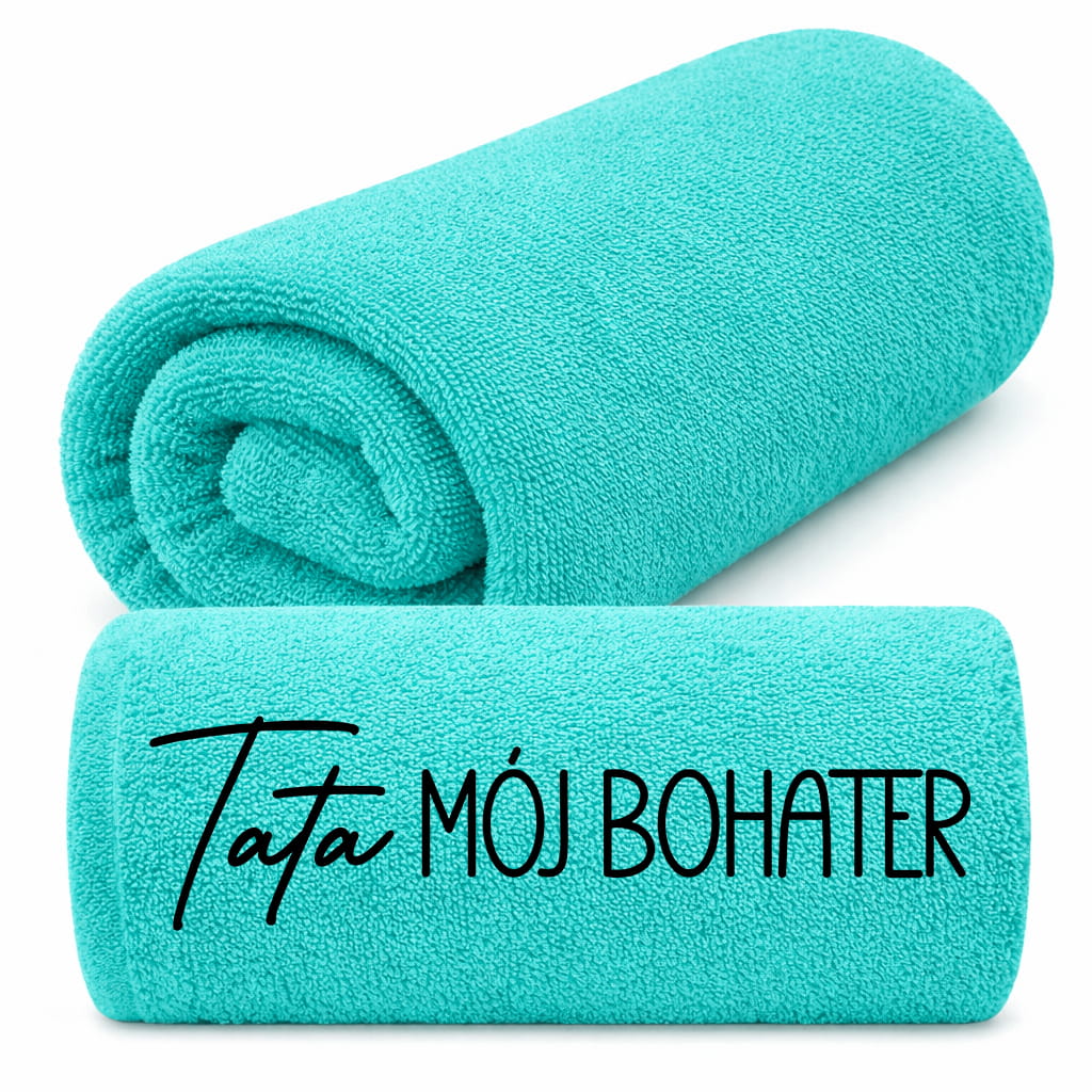 Ręcznik TATA mój bohater ręcznik 50x100 kolor turquoise