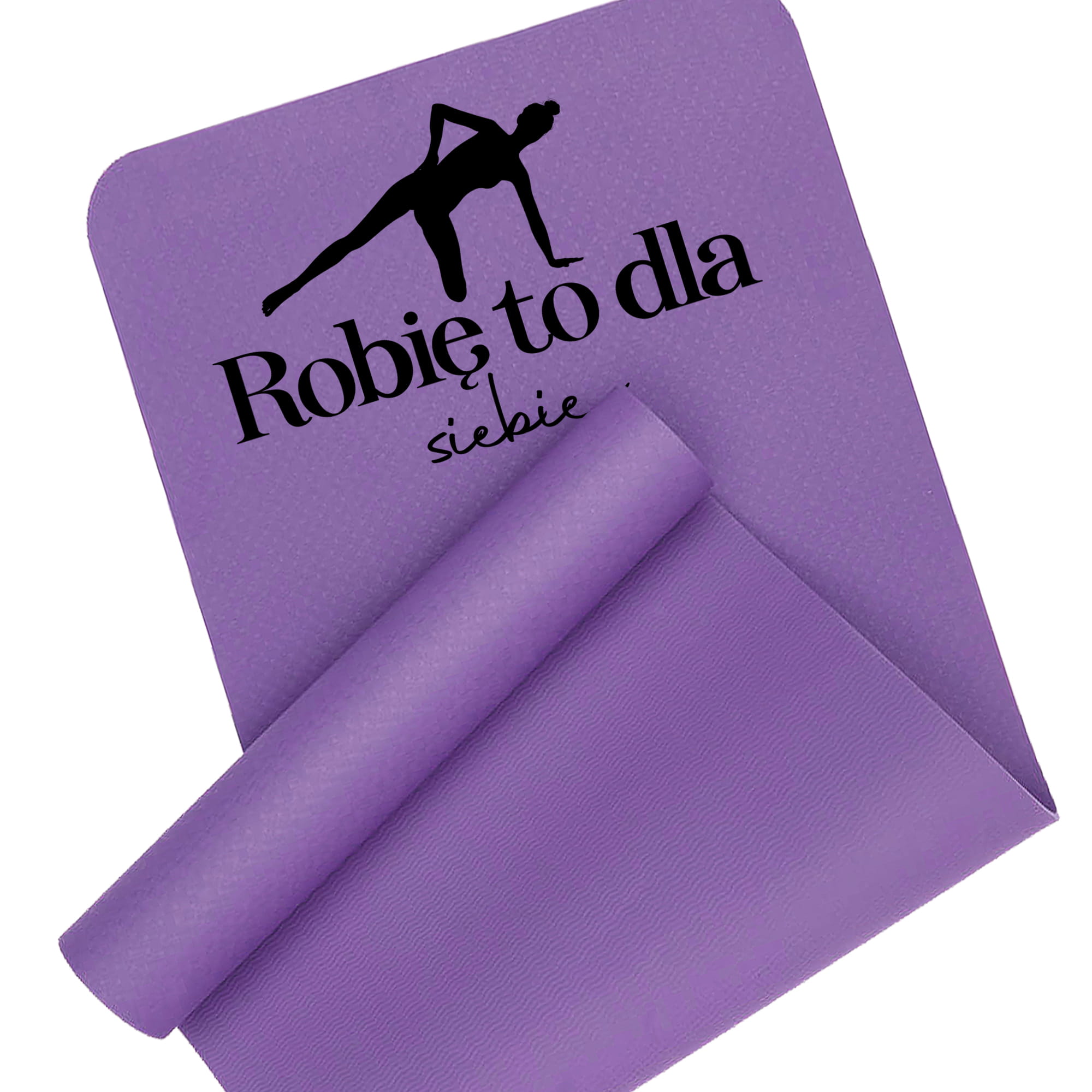 Robię to dla siebie mata do ćwiczeń kolor pastelowy fiolet