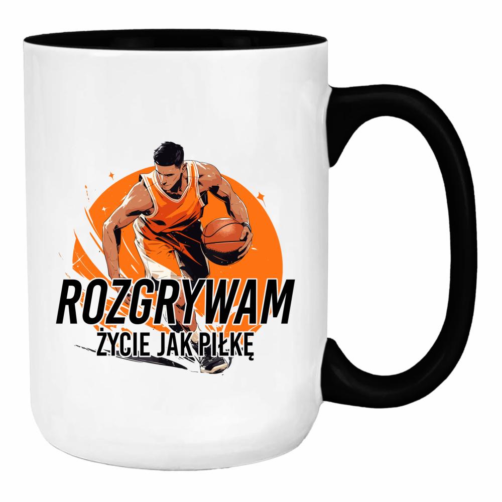 Rozgrywam życie jak piłkę duży kubek ucho kolor