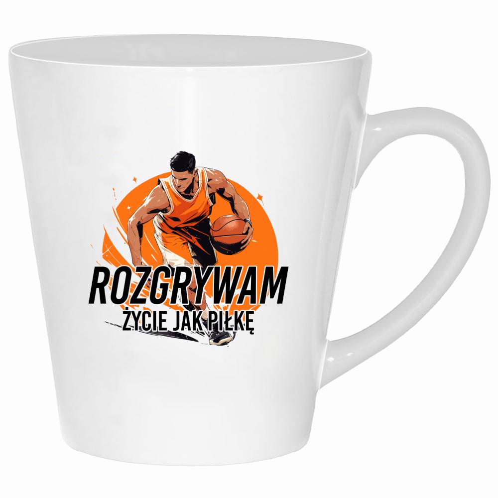 Rozgrywam życie jak piłkę kubek latte