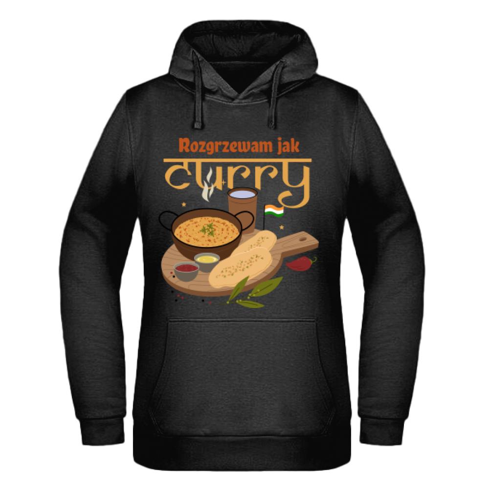 Rozgrzewam jak curry bluza damska z kapturem