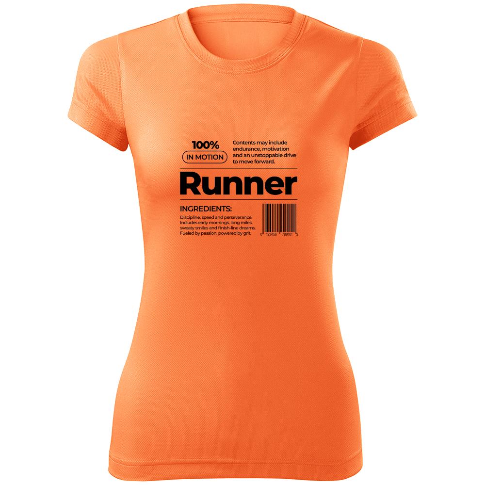 Runner koszulka women neon