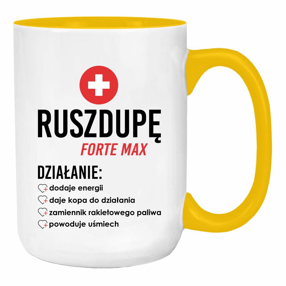 Ruszdupe Forte Max duży kubek ucho kolor kolor żółty