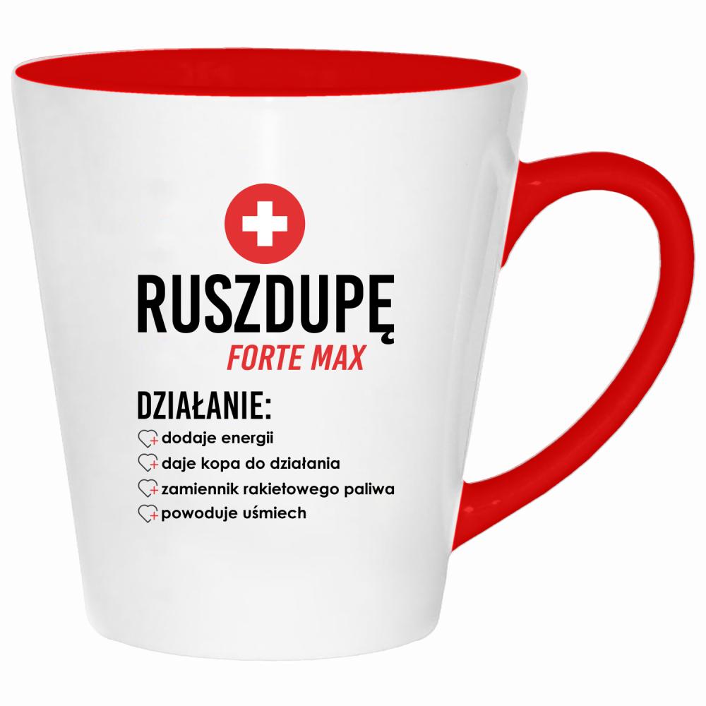 Ruszdupe Forte Max kubek latte kolor czerwony latte