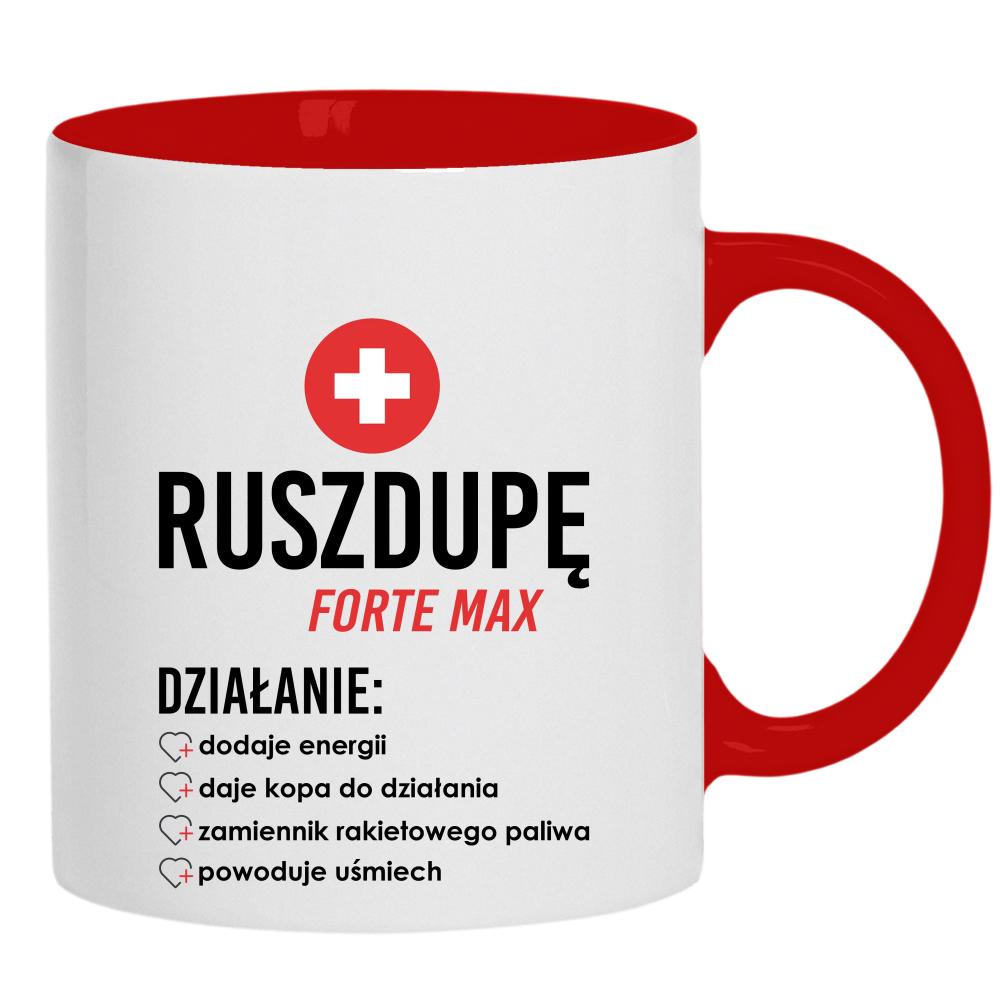 Ruszdupe Forte Max kubek ucho kolor kolor czerwony latte