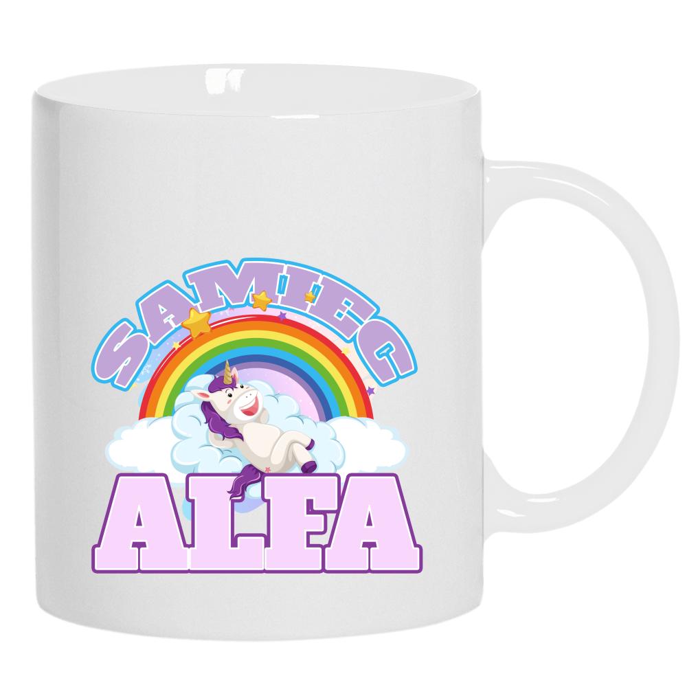 Samiec Alfa Róż kubek ucho kolor kolor biały