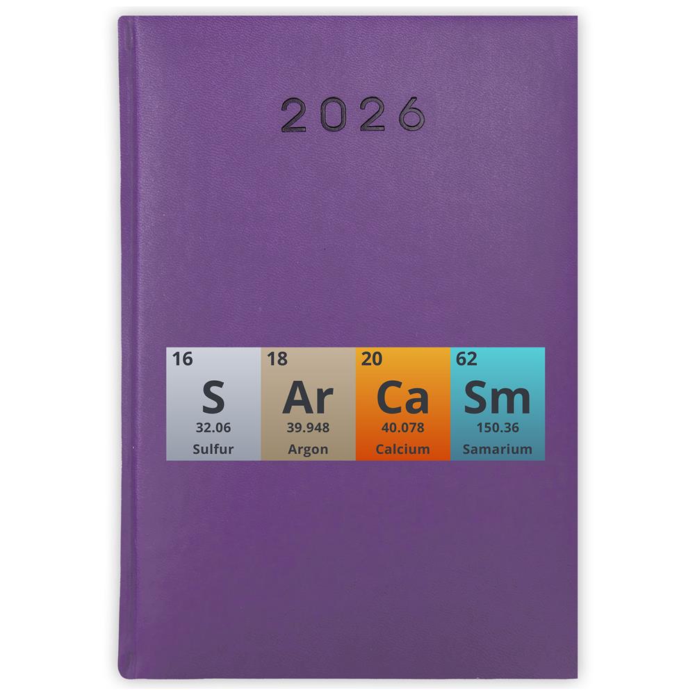 Sarcasm kalendarz książkowy a5 2026 kolor fioletowy