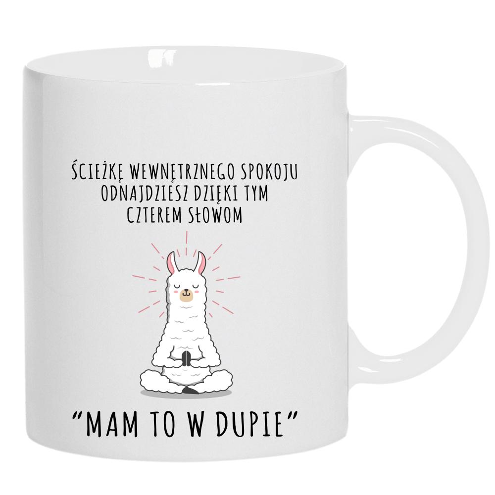 Ścieżki wewnętrznego spokoju kubek ucho kolor kolor biały