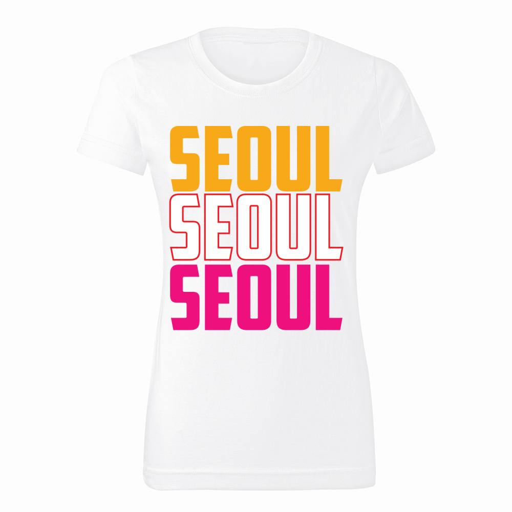 SEOUL SEOUL SEOUL koszulka damska kolor biały