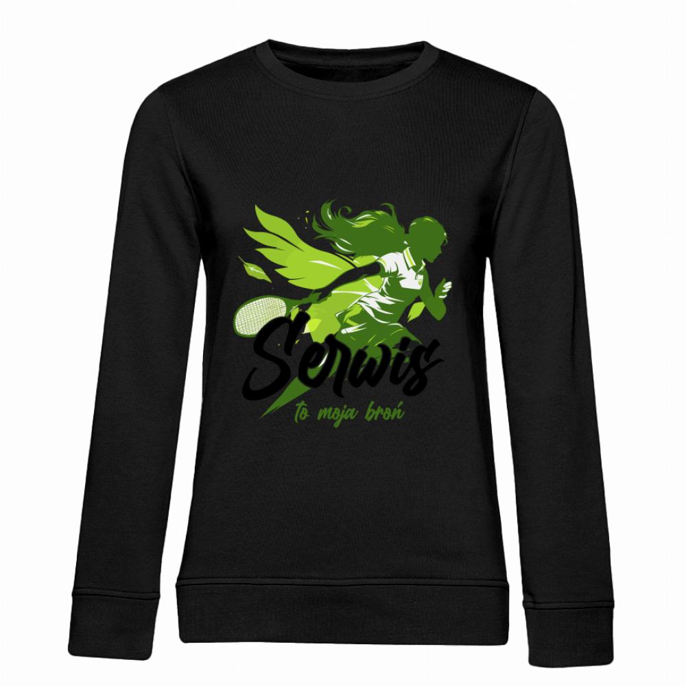Serwis to moja broń bluza damska bez kaptura kolor limonka
