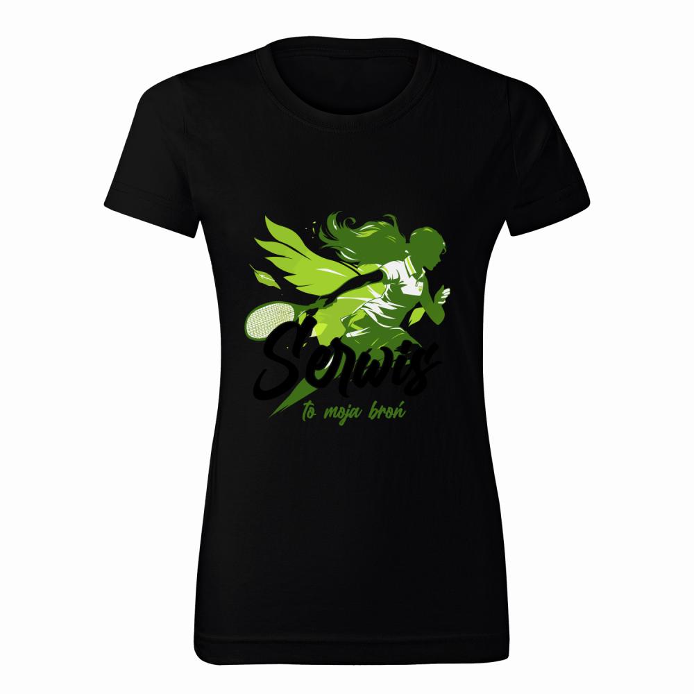 Serwis to moja broń koszulka damska kolor czarny