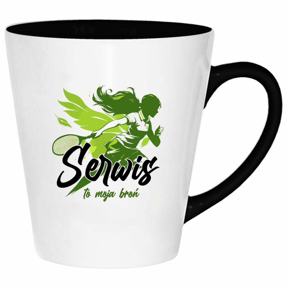Serwis to moja broń kubek latte kolor żółty
