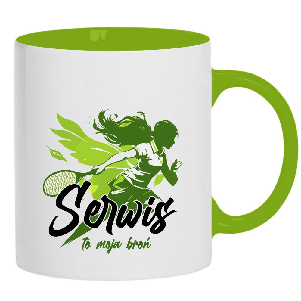 Serwis to moja broń kubek ucho kolor kolor zielony