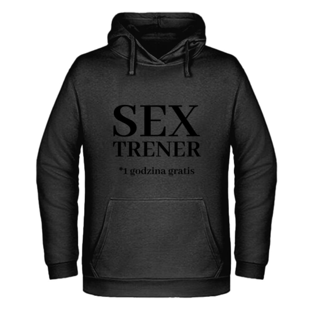 Sex Trener bluza męska z kapturem kolor różowy