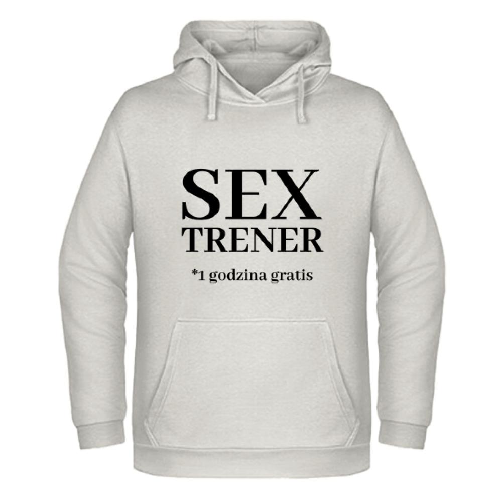Sex Trener bluza męska z kapturem kolor vanilla milkshake