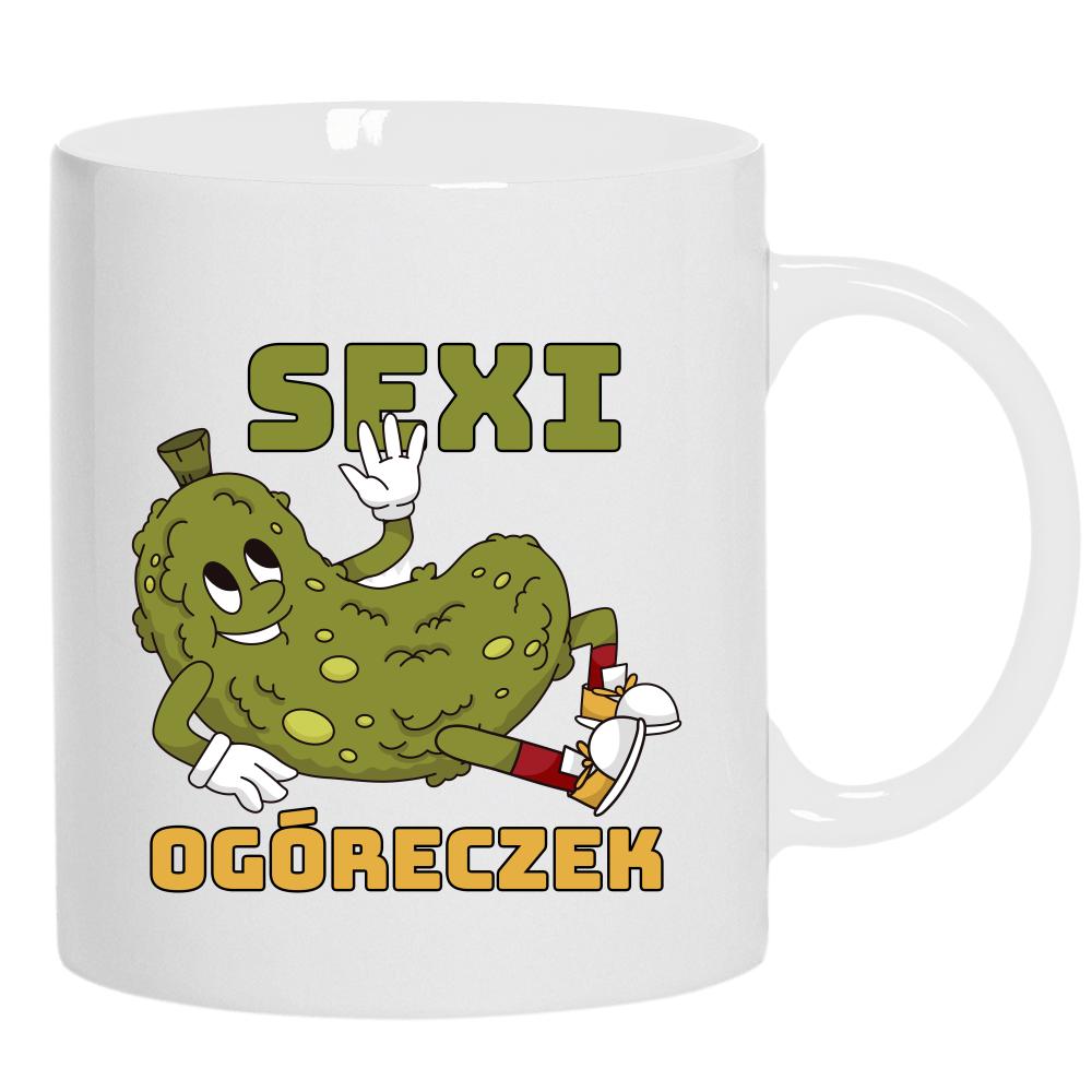 SEXI OGÓRECZEK kubek ucho kolor kolor biały