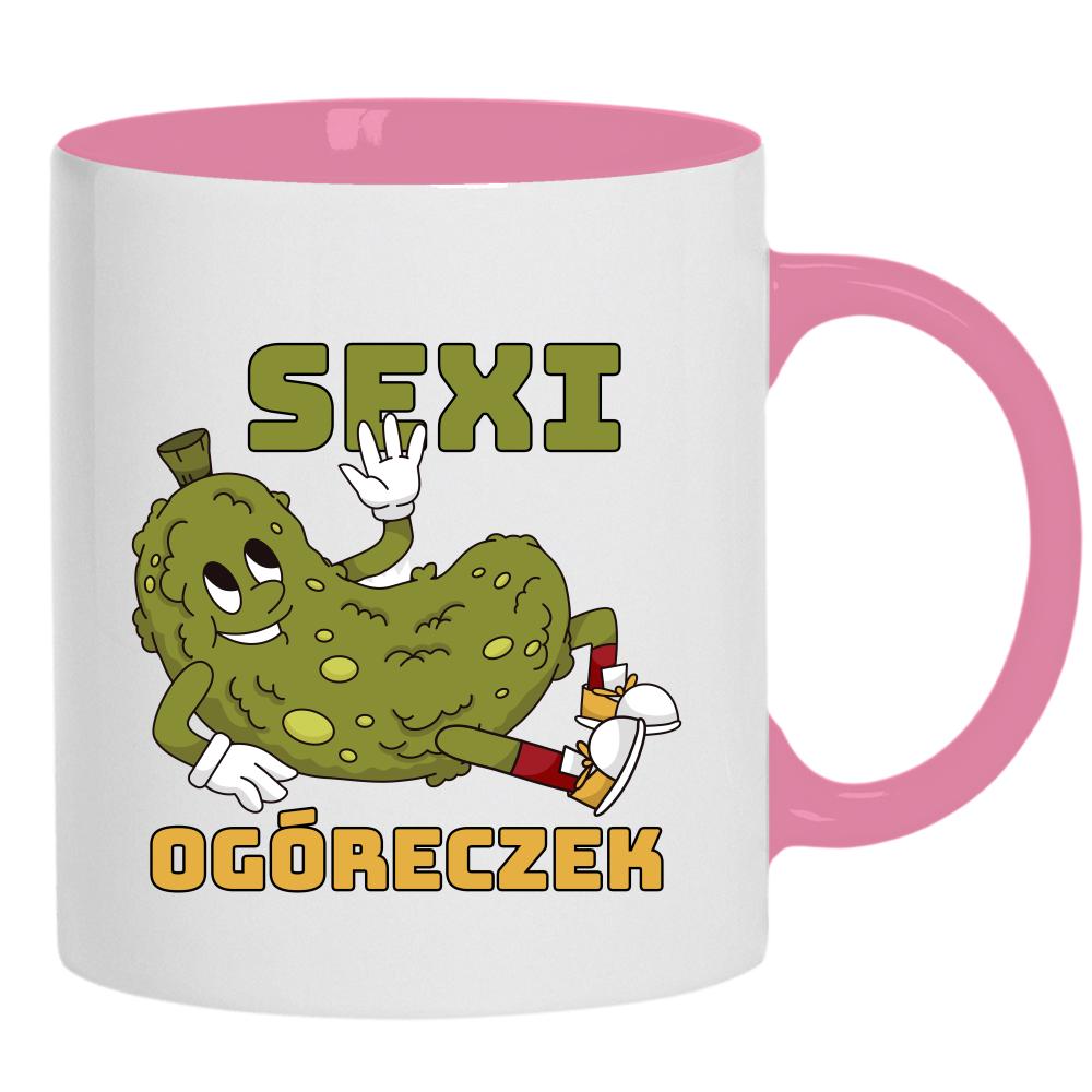 SEXI OGÓRECZEK kubek ucho kolor kolor różowy