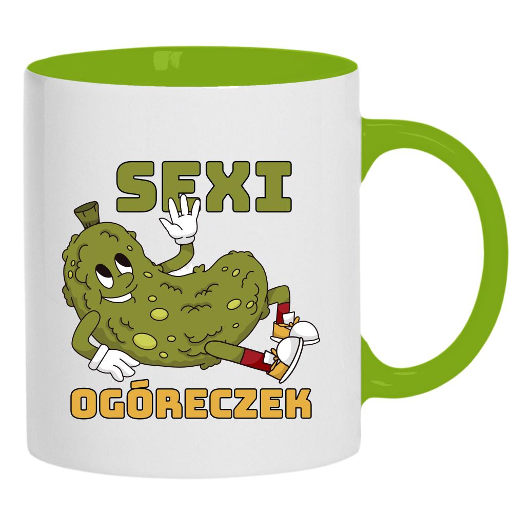 SEXI OGÓRECZEK kubek ucho kolor kolor zielony
