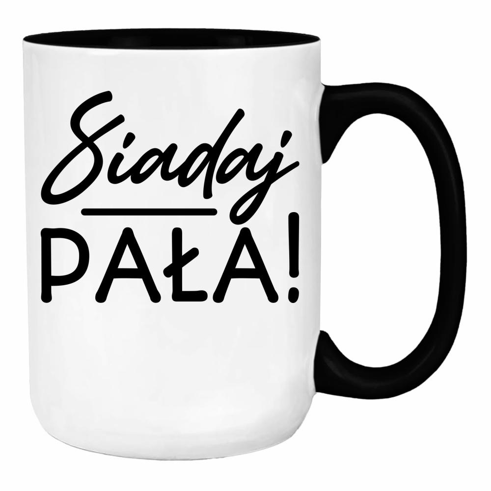 Siadaj, pała duży kubek ucho kolor kolor różowawo-szary