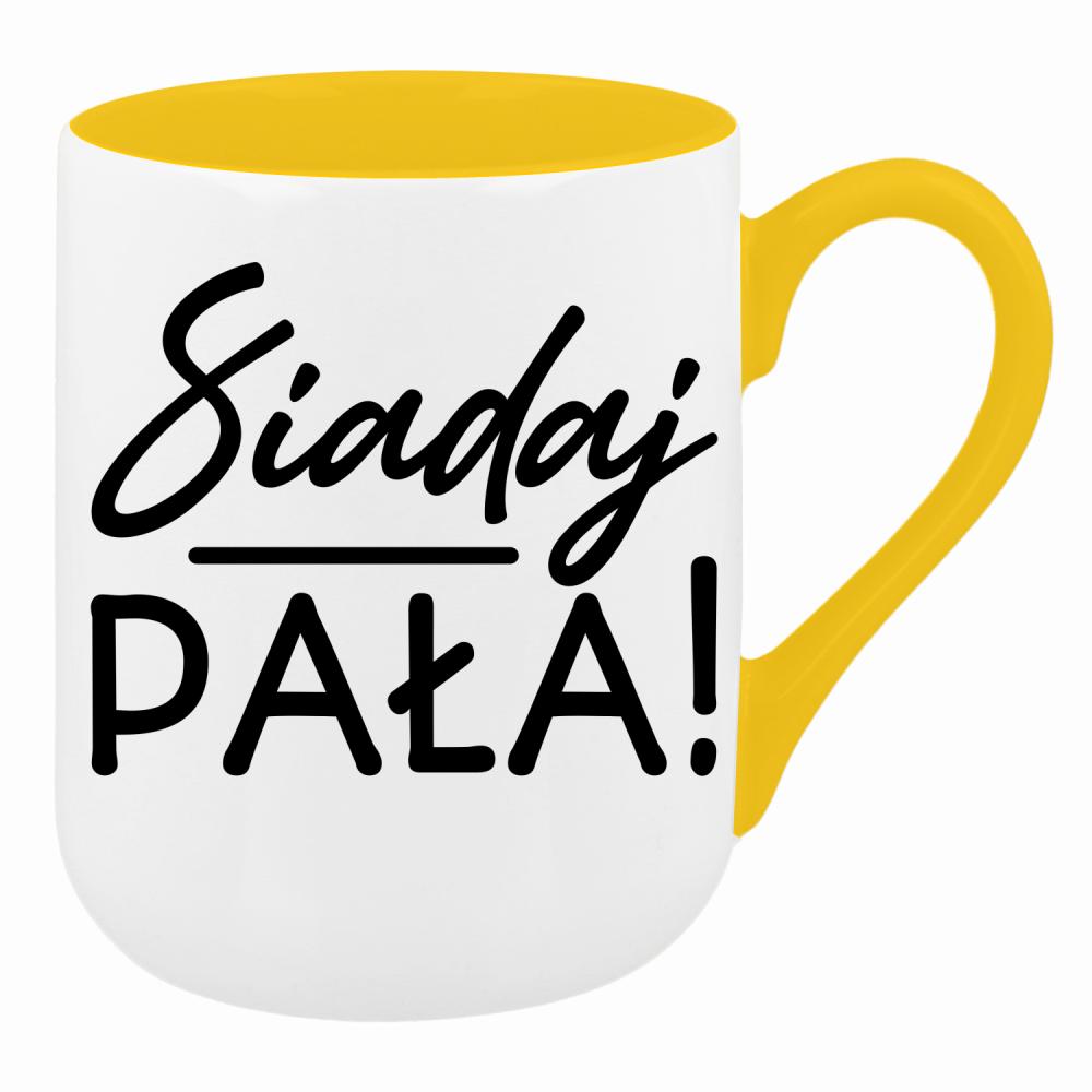 Siadaj, pała kubek coffee kolor żółty