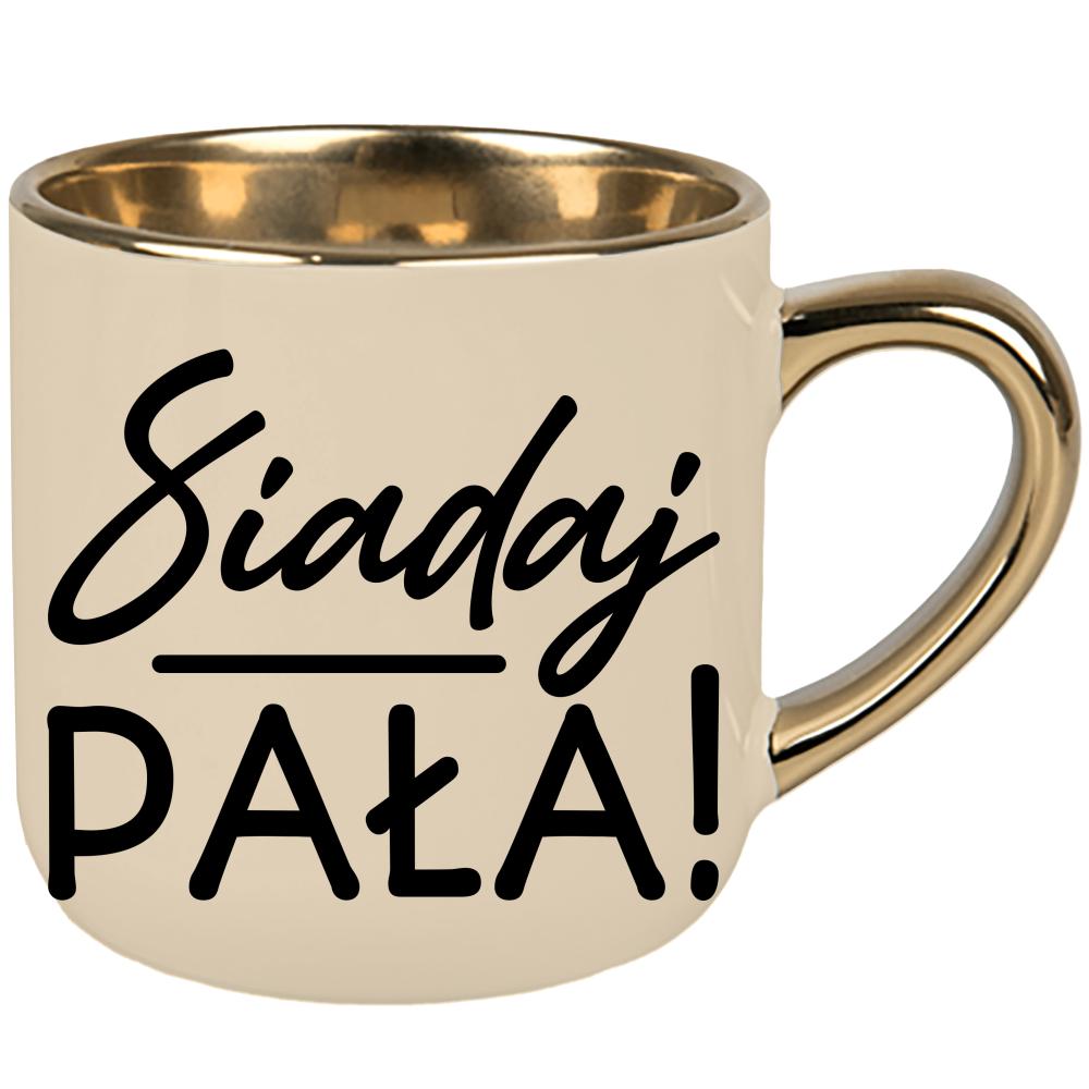 Siadaj, pała kubek elegant duży kolor kremowy