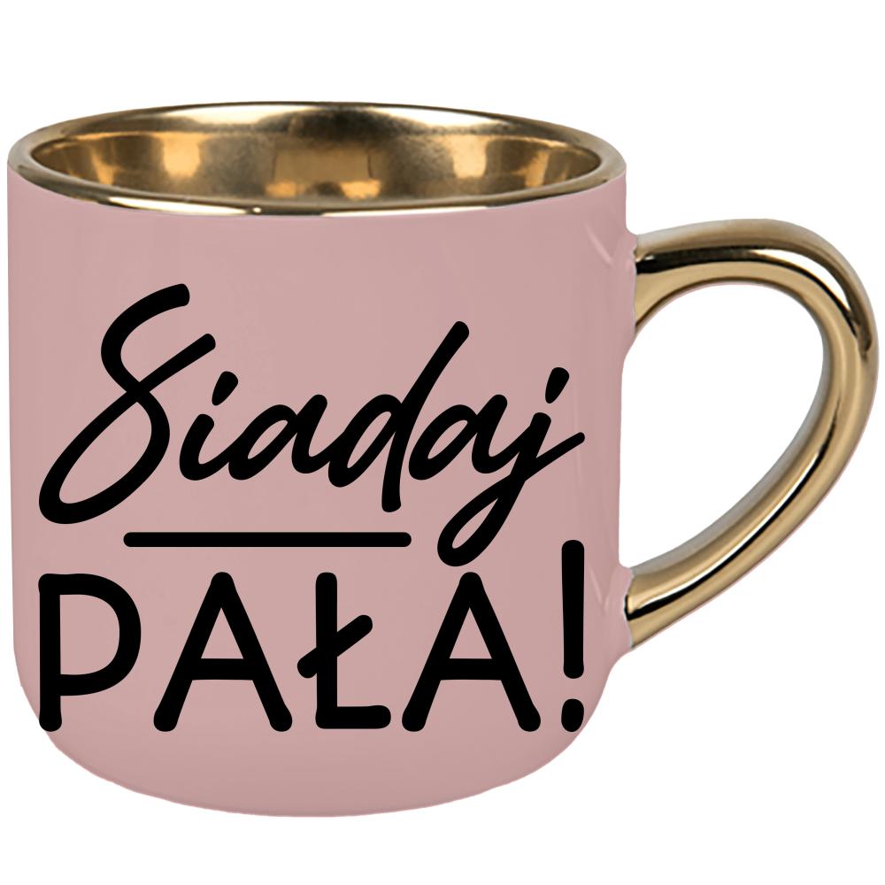 Siadaj, pała kubek elegant duży kolor różowawo-szary