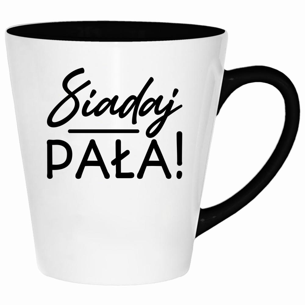 Siadaj, pała kubek latte kolor jasny róż