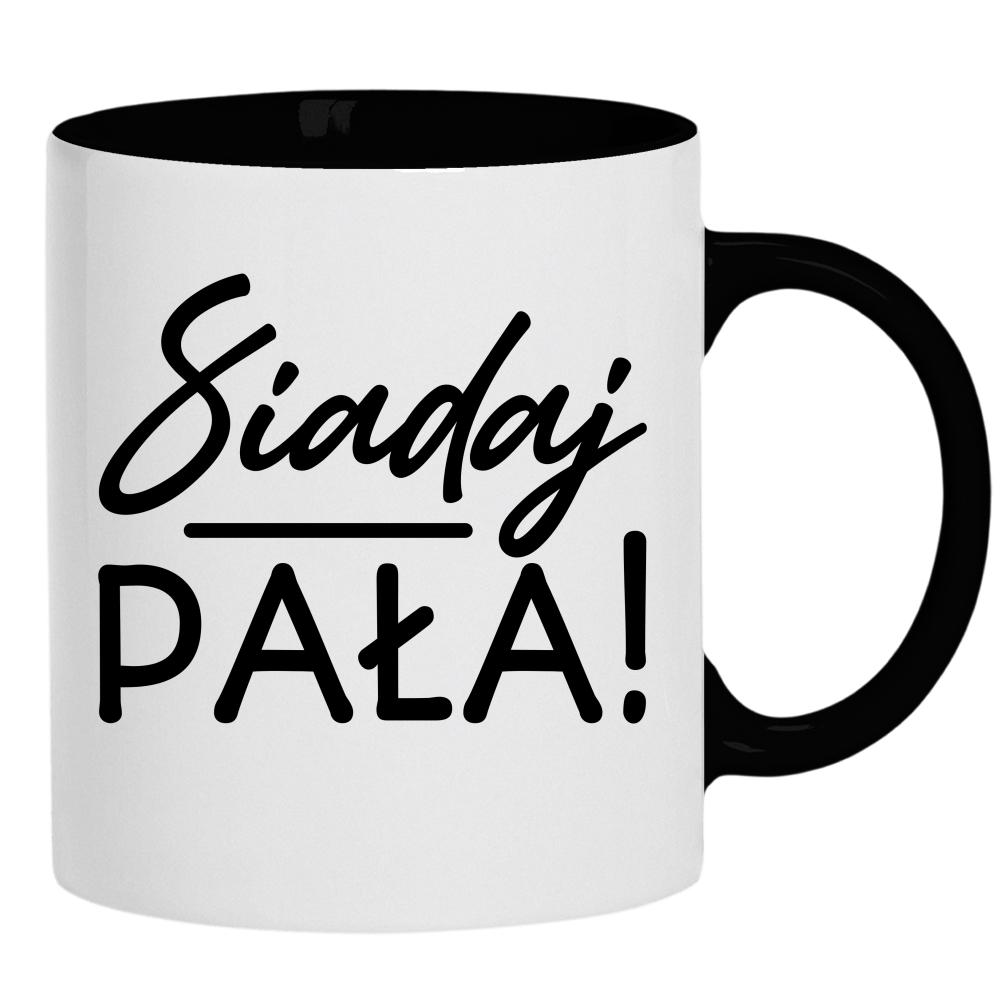 Siadaj, pała kubek ucho kolor kolor czarnyy