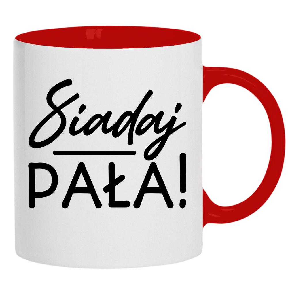 Siadaj, pała kubek ucho kolor kolor turkusowy