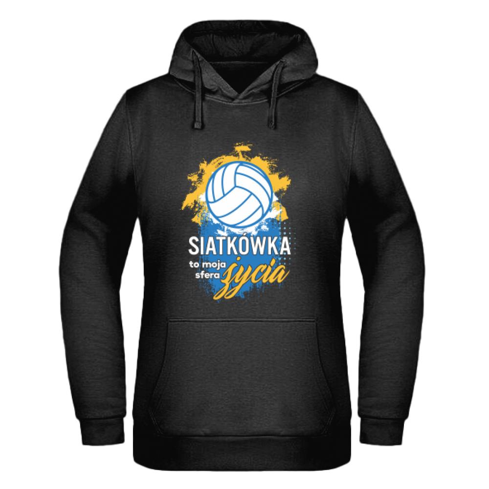 Siatkówka to moja strefa życia 2 bluza damska z kapturem