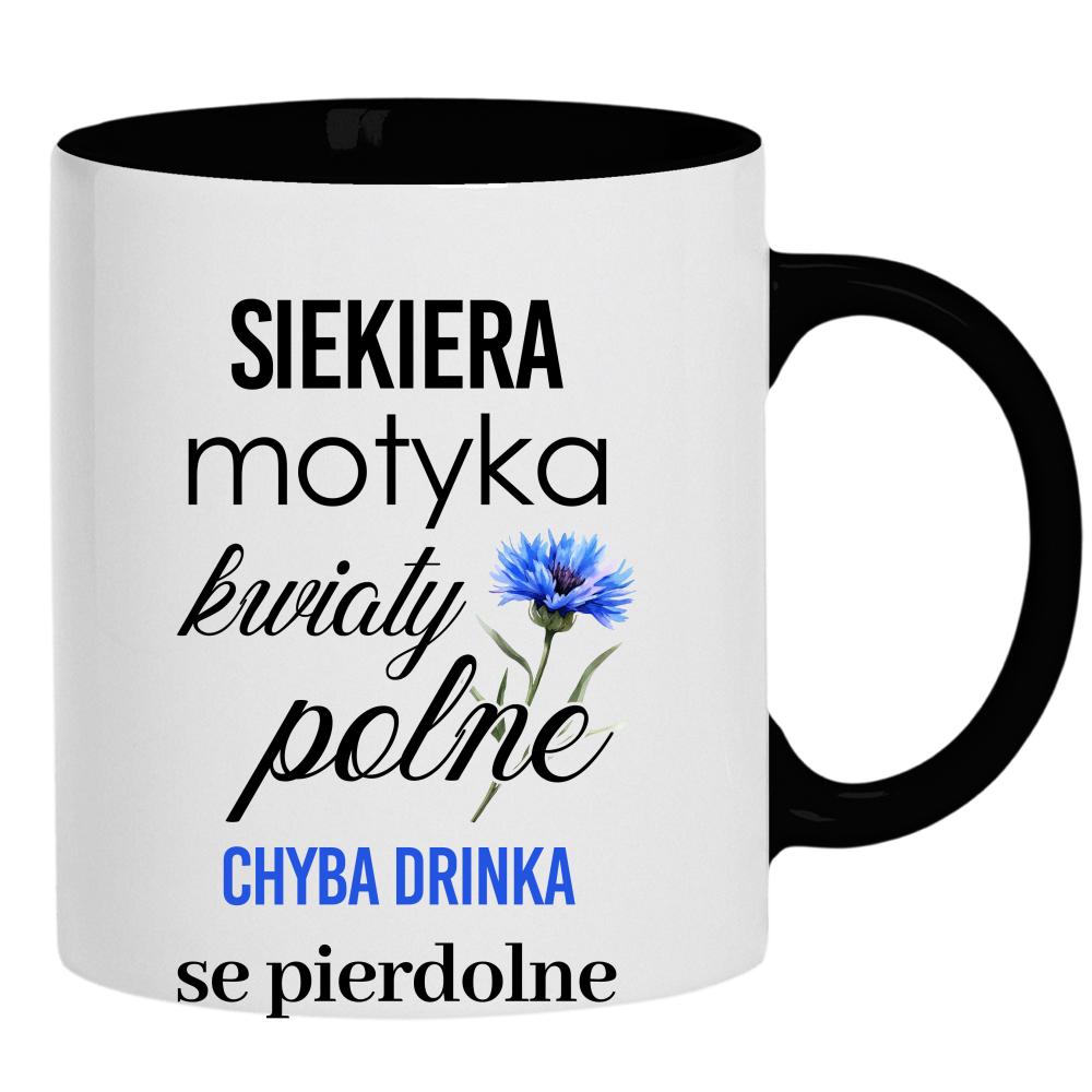 Siekiera, motyka – chyba drinka kubek ucho kolor kolor czarnyy