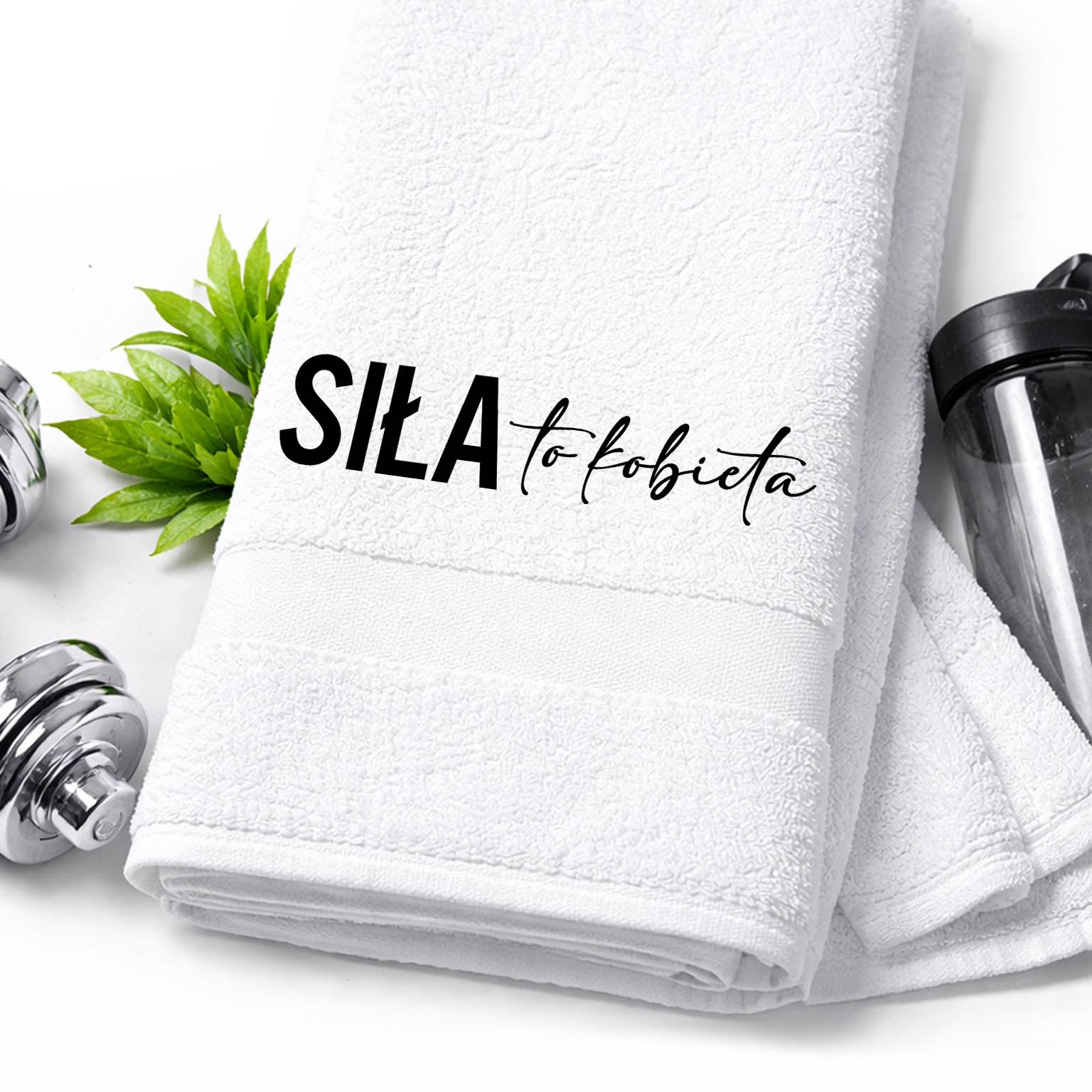 Siła to kobieta ręcznik fitness