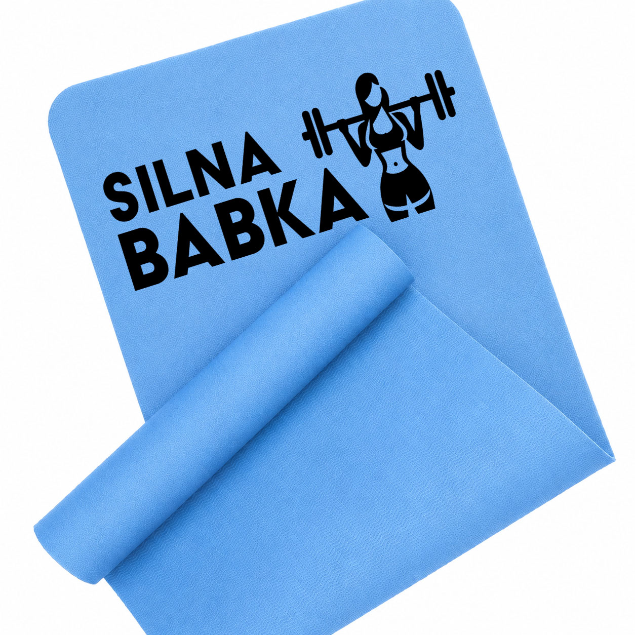 Silna babka mata piankowa do ćwiczeń kolor błękitny mata