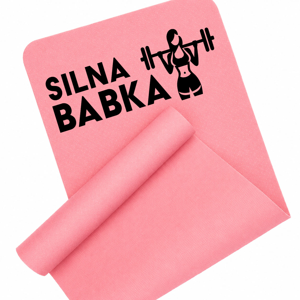 Silna babka mata piankowa do ćwiczeń kolor różowy mata