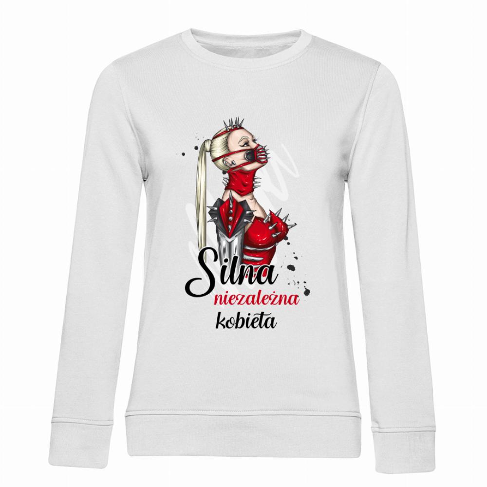 Silna niezależna kobieta bluza damska bez kaptura