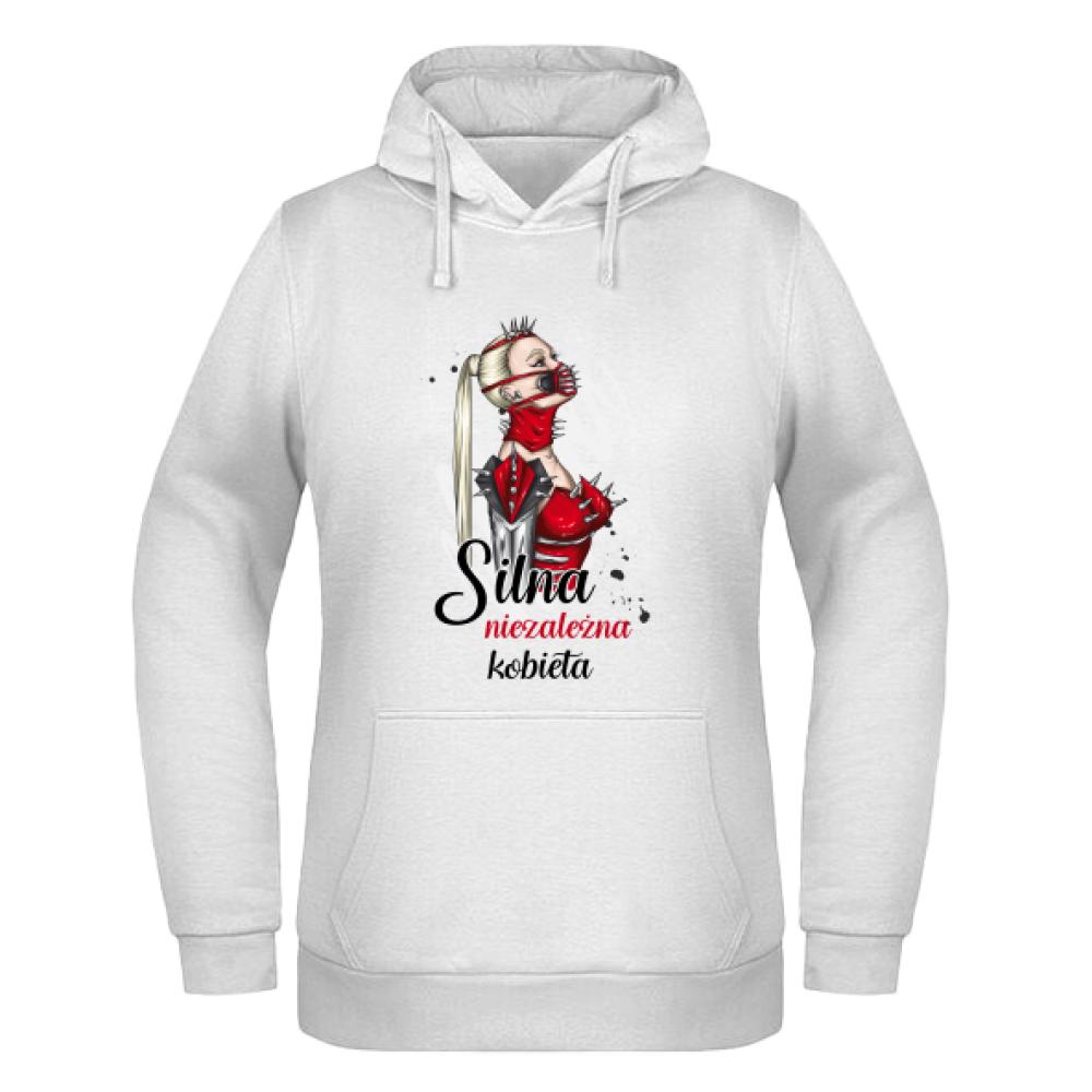 Silna niezależna kobieta bluza damska z kapturem