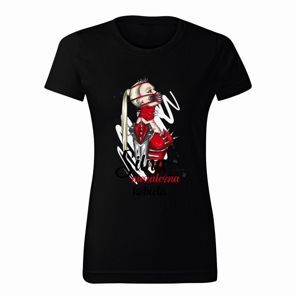 Silna niezależna kobieta koszulka damska kolor biały