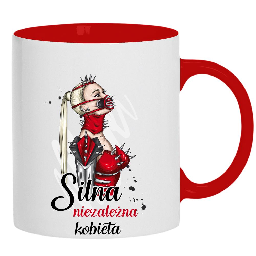 Silna niezależna kobieta kubek ucho kolor