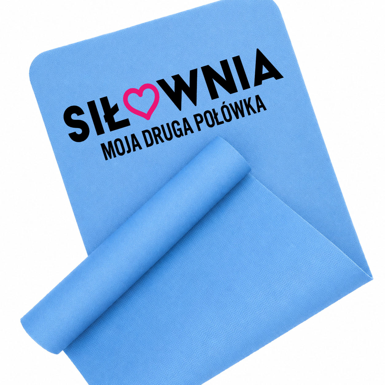 Siłownia – moja druga połówka 2 mata piankowa do ćwiczeń kolor błękitny mata