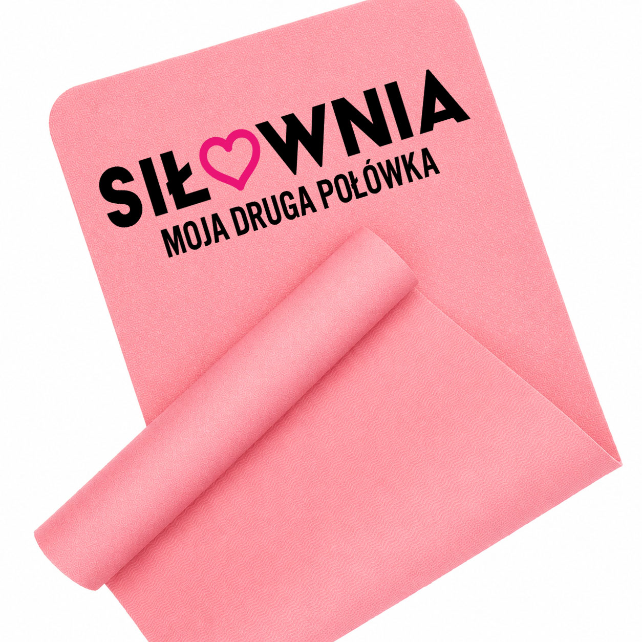 Siłownia – moja druga połówka 2 mata piankowa do ćwiczeń kolor różowy mata