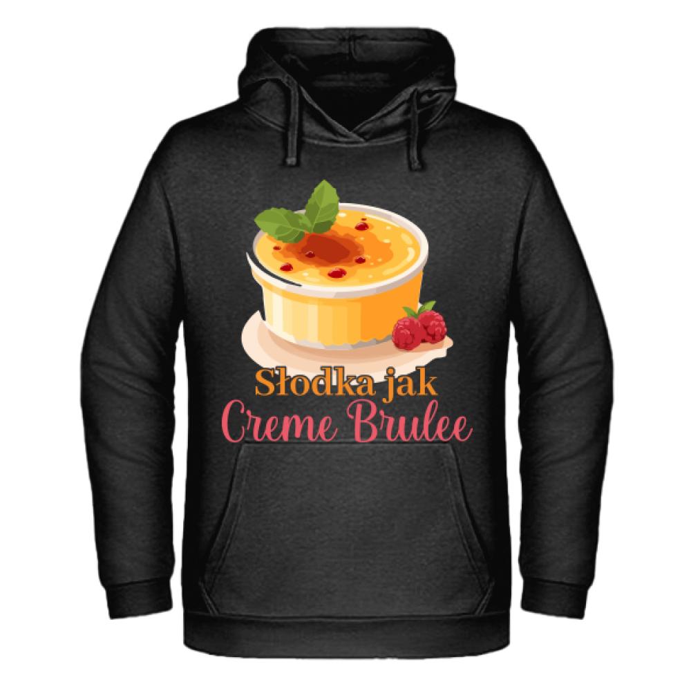 Słodka jak Crème Brûlée bluza męska z kapturem