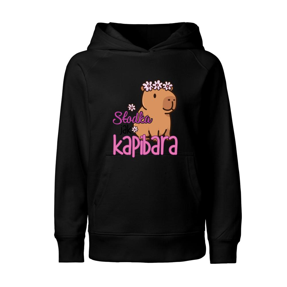 Słodka jak kapibara bluza junior kolor navy